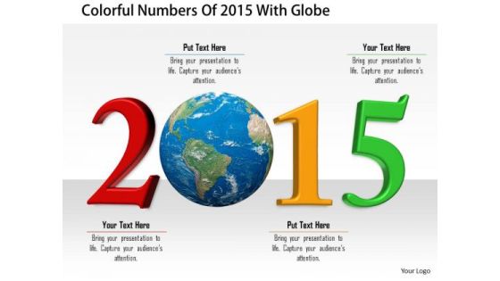 Stock Photo Colorful Numbers Of 2015 With Globe PowerPoint Slide Stock Photo Colorful Numbers Of 2015 With Globe PowerPoint Slide