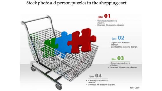 Stock Photo Colorful Puzzle Pieces In Shopping Cart PowerPoint Slide Stock Photo Colorful Puzzle Pieces In Shopping Cart PowerPoint Slide