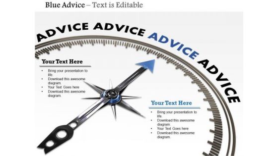 Stock Photo Compass Arrow On Blue Advice Word PowerPoint Slide Stock Photo Compass Arrow On Blue Advice Word PowerPoint Slide