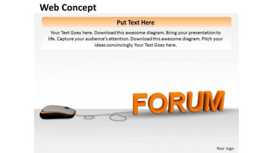 Stock Photo Computer Mouse Connected To Word Forum PowerPoint Slide Stock Photo Computer Mouse Connected To Word Forum PowerPoint Slide