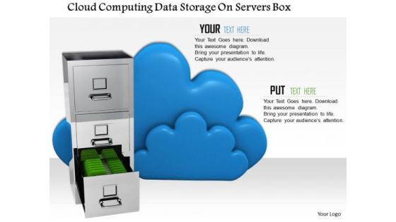 Stock Photo Conceptual Image Of Cloud Storage PowerPoint Slide