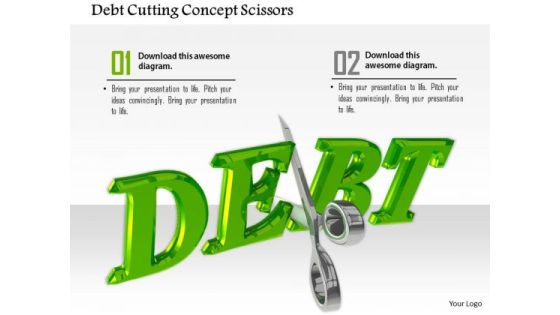 Stock Photo Debt Cutting Concept Scissors PowerPoint Slide Stock Photo Debt Cutting Concept Scissors PowerPoint Slide