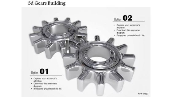 Stock Photo Design Of 3d Silver Gears PowerPoint Slide Stock Photo Design Of 3d Silver Gears PowerPoint Slide