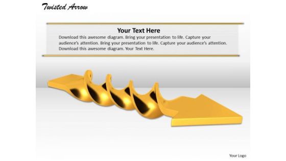 Stock Photo Design Of Yellow Twisted Arrow Pwerpoint Slide Stock Photo Design Of Yellow Twisted Arrow Pwerpoint Slide