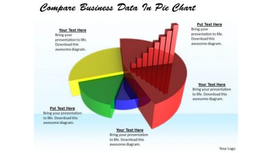 Stock Photo Develop Business Strategy Compare Data Pie Chart Stock Images