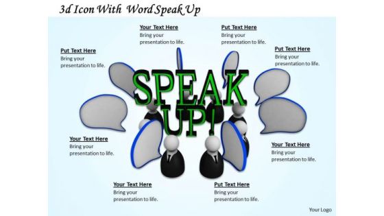 Stock Photo Dialog Bubbles With Speak Up Text PowerPoint Slide Stock Photo Dialog Bubbles With Speak Up Text PowerPoint Slide