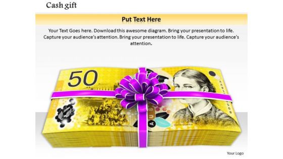 Stock Photo Dollars Wrapped In Ribbon For Gifting PowerPoint Slide Stock Photo Dollars Wrapped In Ribbon For Gifting PowerPoint Slide