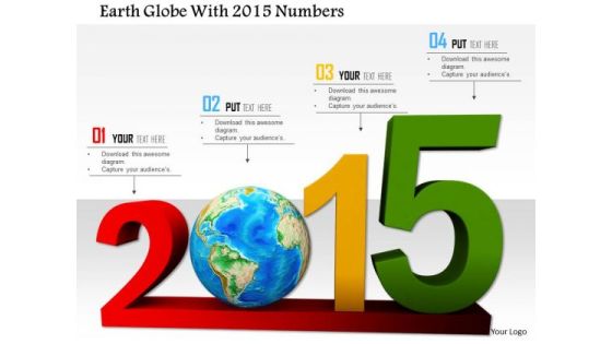 Stock Photo Earth Globe With 2015 Numbers PowerPoint Slide Stock Photo Earth Globe With 2015 Numbers PowerPoint Slide
