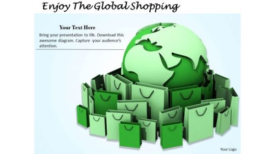 Stock Photo Enjoy The Global Shopping PowerPoint Template Stock Photo Enjoy The Global Shopping PowerPoint Template