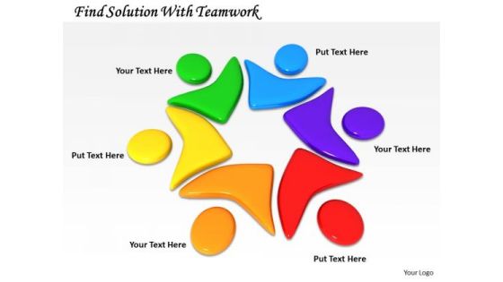 Stock Photo Find Solution With Teamwork PowerPoint Template Stock Photo Find Solution With Teamwork PowerPoint Template