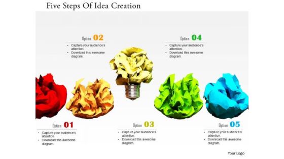 Stock Photo Five Steps Of Idea Creation PowerPoint Slide Stock Photo Five Steps Of Idea Creation PowerPoint Slide