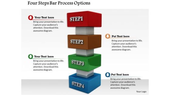 Stock Photo Four Steps Bar Process Options PowerPoint Slide Stock Photo Four Steps Bar Process Options PowerPoint Slide