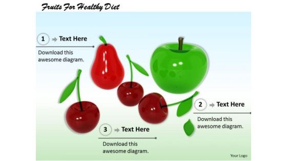 Stock Photo Fruits For Healthy Diet PowerPoint Template Stock Photo Fruits For Healthy Diet PowerPoint Template