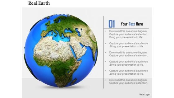 Stock Photo Geography Earth Globe Icon PowerPoint Slide