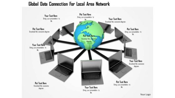 Stock Photo Global Data Connection For Local Area Network PowerPoint Slide