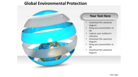 Stock Photo Global Environmental Protection PowerPoint Template