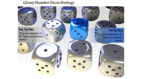 Stock Photo Glossy Number Dices Strategy PowerPoint Slide Stock Photo Glossy Number Dices Strategy PowerPoint Slide