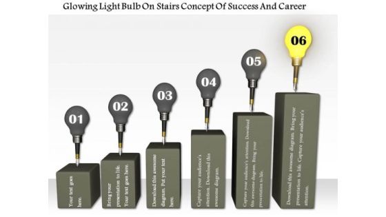 Stock Photo Glowing Bulb On Top Of Bar Graph PowerPoint Slide Stock Photo Glowing Bulb On Top Of Bar Graph PowerPoint Slide