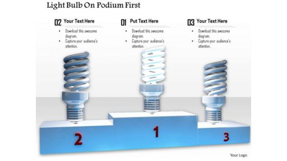 Stock Photo Glowing Light Bulb On First Postion PowerPoint Slide Stock Photo Glowing Light Bulb On First Postion PowerPoint Slide