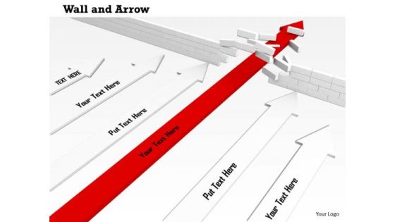 Stock Photo Graphics Of Arrow Crossing The Hurdle PowerPoint Slide Stock Photo Graphics Of Arrow Crossing The Hurdle PowerPoint Slide