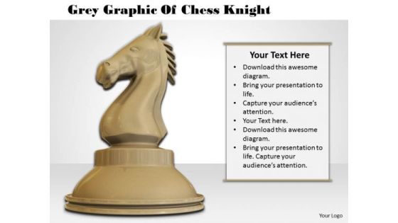 Stock Photo Grey Graphic Of Chess Knight PowerPoint Template Stock Photo Grey Graphic Of Chess Knight PowerPoint Template