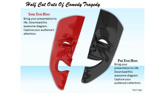 Stock Photo Happy Sad Mask PowerPoint Slide Stock Photo Happy Sad Mask PowerPoint Slide