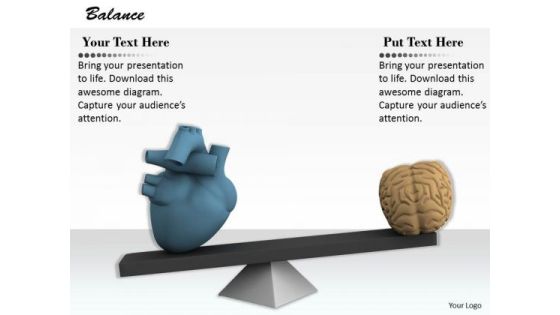 Stock Photo Heart And Brain Balance Concept PowerPoint Slide Stock Photo Heart And Brain Balance Concept PowerPoint Slide