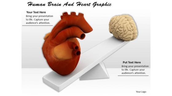 Stock Photo Human Brain And Heart Graphic PowerPoint Template Stock Photo Human Brain And Heart Graphic PowerPoint Template