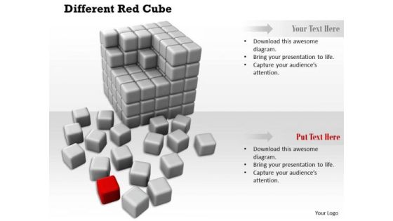 Stock Photo Illustration Of Assembling Cubes PowerPoint Slide