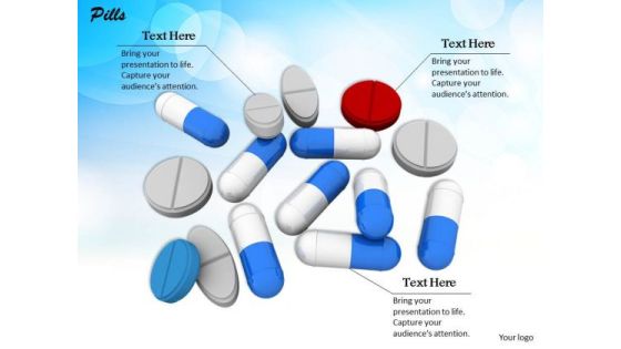 Stock Photo Illustration Of Medicine Pills And Capsules PowerPoint Slide Stock Photo Illustration Of Medicine Pills And Capsules PowerPoint Slide