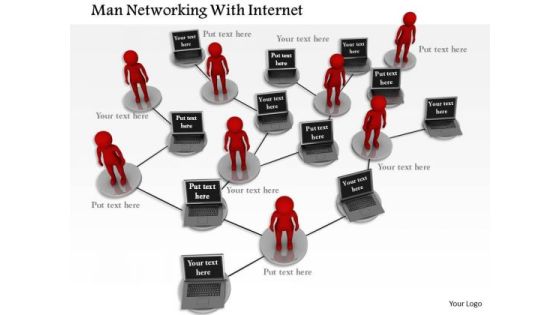 Stock Photo Illustration Of Technology And Network PowerPoint Slide