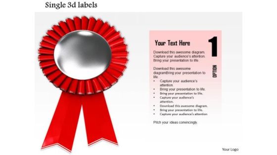 Stock Photo Illustration Silver And Red Medal PowerPoint Slide Stock Photo Illustration Silver And Red Medal PowerPoint Slide