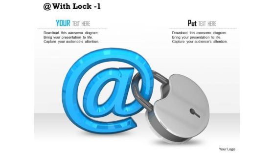 Stock Photo Internet Symbol With Lock PowerPoint Slide Stock Photo Internet Symbol With Lock PowerPoint Slide