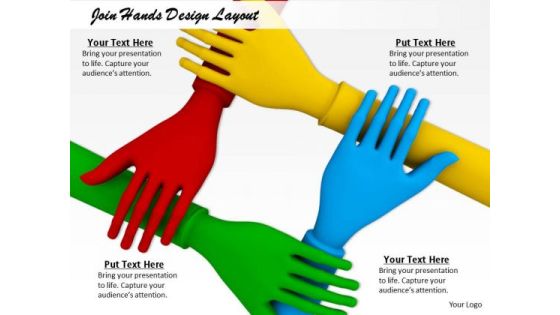 Stock Photo Join Hands Design Layout PowerPoint Template Stock Photo Join Hands Design Layout PowerPoint Template