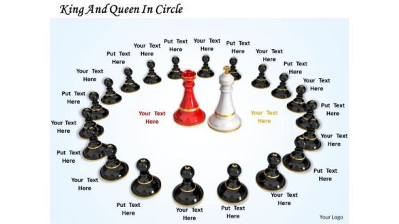 Stock Photo King And Queen In Circle PowerPoint Template Stock Photo King And Queen In Circle PowerPoint Template