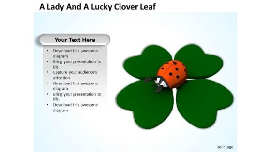 Stock Photo Ladybug On Clover Leave Good Luck On Patrick Day PowerPoint Slide Stock Photo Ladybug On Clover Leave Good Luck On Patrick Day PowerPoint Slide