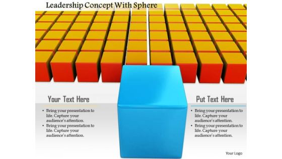Stock Photo Leadership Concept With Cubes PowerPoint Slide Stock Photo Leadership Concept With Cubes PowerPoint Slide