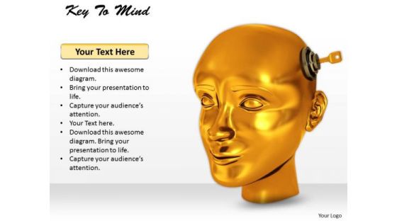 Stock Photo Lock And Key On Human Mind PowerPoint Slide Stock Photo Lock And Key On Human Mind PowerPoint Slide