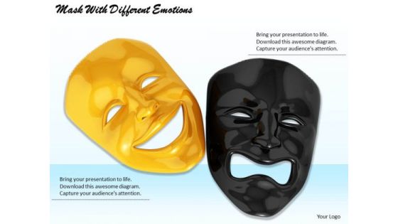 Stock Photo Mask With Different Emotions PowerPoint Template Stock Photo Mask With Different Emotions PowerPoint Template