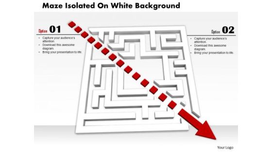 Stock Photo Maze Isolated On White Background PowerPoint Slide Stock Photo Maze Isolated On White Background PowerPoint Slide