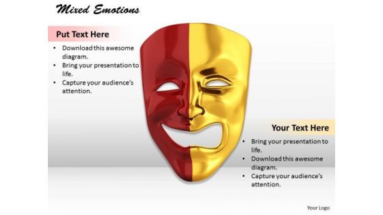 Stock Photo Mixed Emotions PowerPoint Slide Stock Photo Mixed Emotions PowerPoint Slide