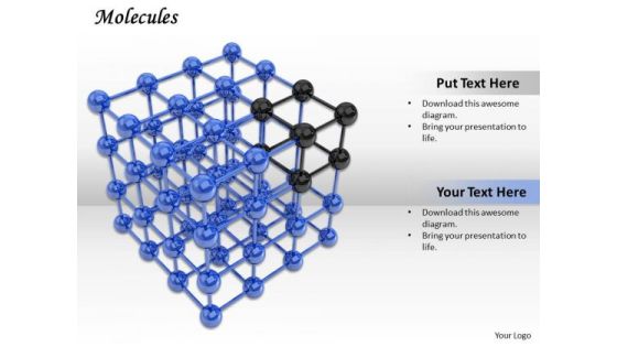 Stock Photo Molecules Cube PowerPoint Slide Stock Photo Molecules Cube PowerPoint Slide