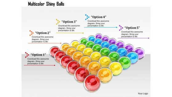 Stock Photo Multicolor Shiny Balls For Teamwork PowerPoint Slide