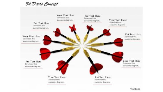 Stock Photo Multiple Darts In Circle PowerPoint Slide Stock Photo Multiple Darts In Circle PowerPoint Slide