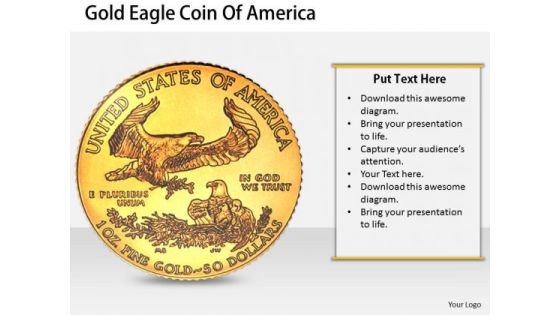 Stock Photo New Business Strategy Gold Eagle Coin Of America Stock Images