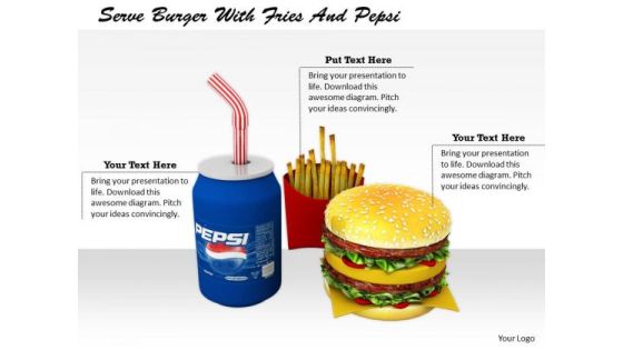 Stock Photo New Business Strategy Serve Burger With Fries And Pepsi Images Photos Stock Photo New Business Strategy Serve Burger With Fries And Pepsi Images Photos