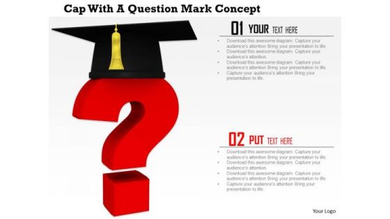 Stock Photo One Academic Cap With Question Mark PowerPoint Slide Stock Photo One Academic Cap With Question Mark PowerPoint Slide