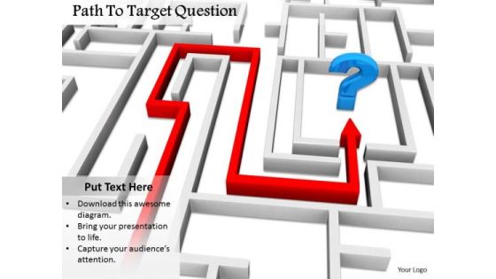 Stock Photo Path To Target Question Mark PowerPoint Slide Stock Photo Path To Target Question Mark PowerPoint Slide