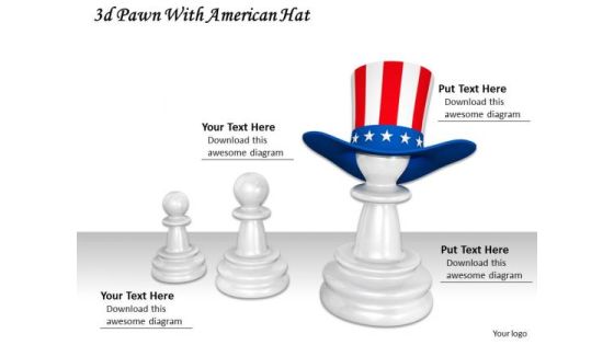 Stock Photo Pawns With American Flag Hat PowerPoint Slide Stock Photo Pawns With American Flag Hat PowerPoint Slide