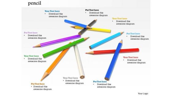 Stock Photo Pencils Multicolored PowerPoint Slide Stock Photo Pencils Multicolored PowerPoint Slide